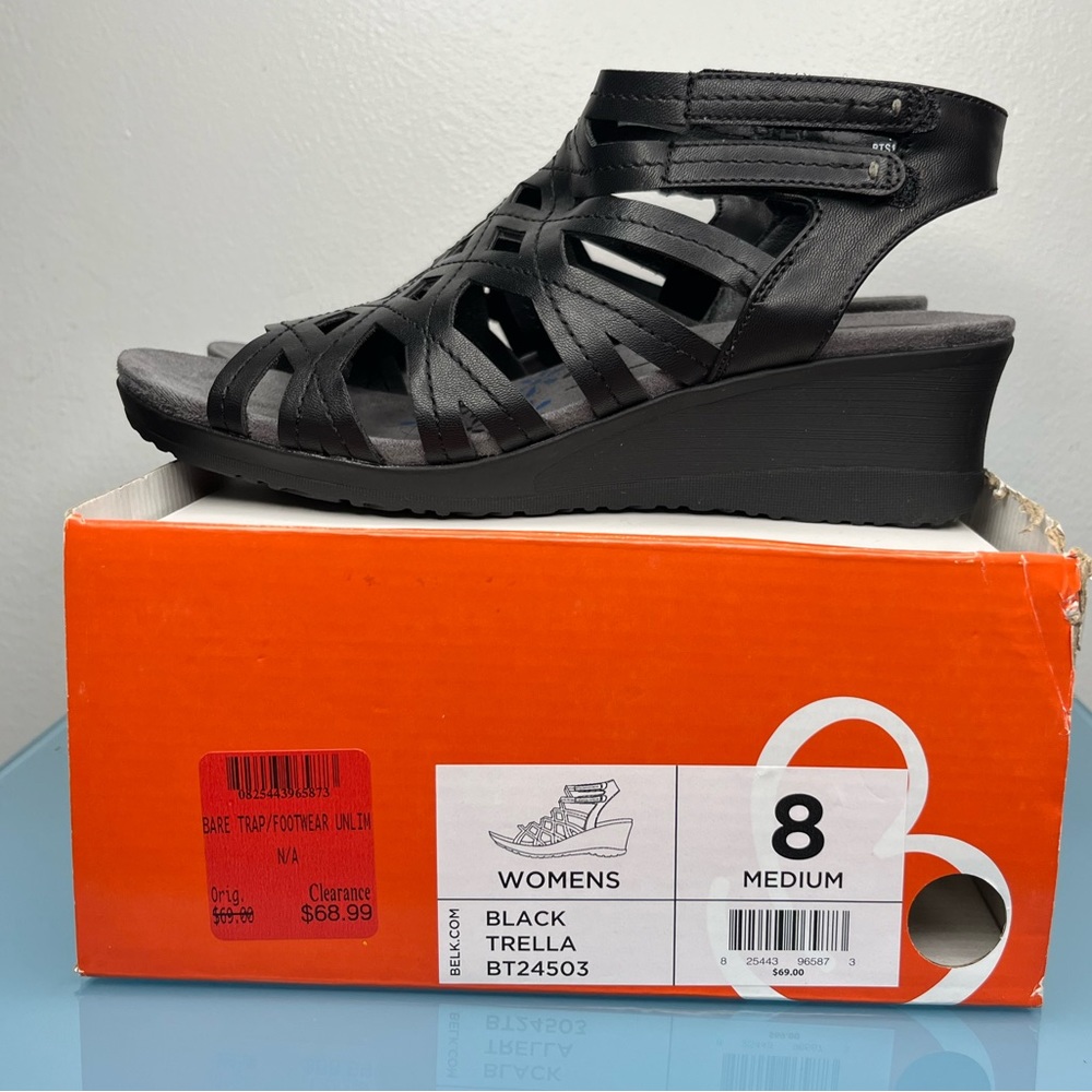 BareTraps Black Trella Wedge